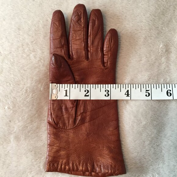 Brown leather gloves sz 6 - Picture 10 of 10